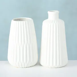 Boltze Vase Esko 2er-Set, weiß