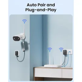 ZOSI 3MP WLAN Überwachungskamera Set Außen Weiß