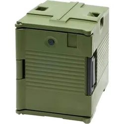 Stalgast Thermobox für 6x GN 1/1, (65 mm), Isolierung aus Polyurethanschaum, Khaki, 86 L, Frontlader