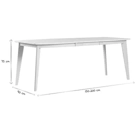 miliboo Leena 150 x 75 x 90 cm weiß