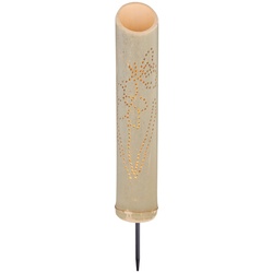 Solarlampe Garten Bambus Solarlampen für Außen Erdspiess Gartenleuchten Solar mit Erdspieß, Bambus Kunststoff, Akku 6-8h, 1x LED, DxH 9x49,5 cm, 2er Set