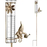 Gulfmew Regenmesser für Garten Gartendeko Regenmesser Frostsicher Geschenk für Gartenliebhaber für Hof Deck Rasen Landschaft und Gartenzubehör