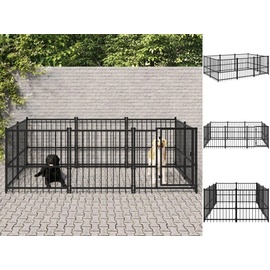 vidaXL Outdoor-Hundezwinger Stahl 5,63 m2