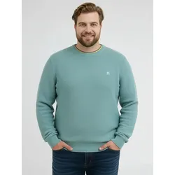 Strickpullover bis 6XL mit Rundhalsausschnitt, nachhaltig produziert - Mineral Blue - 5XL