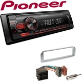 Pioneer 1-DIN Autoradio USB AUX Android Einbauset für Alfa Romeo GT silber