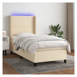 vidaXL Boxspringbett 90 x 200 cm Creme