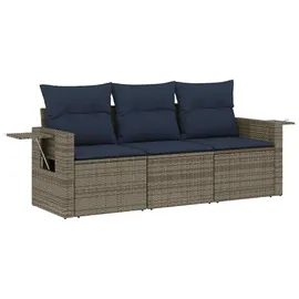 vidaXL Gartensofa-Set 3-tlg. grau