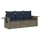 vidaXL Gartensofa-Set 3-tlg. grau