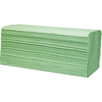 wellsamed Papierhandtücher Zellstoff 2-lagig ZZ-Falz grün 25 x 23 cm 3200 Blatt Handtuchpapier Falthandtücher Papiertücher