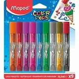 Maped 813010 - Glitzer-Klebe-Stift COLOR'PEPS- 9 Tuben a 10,5 ml