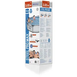 BESTWAY Steel Pro Max Frame Pool 305 x 76 cm lichtgrau