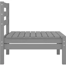 vidaXL Garten-Lounge-Set 4-tlg. grau Kiefer