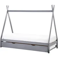 Beliani Kinderbett Talmontiers 90 x 200 cm Kiefer grau