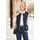 GOLDNER Weste Blau/Grau 42