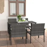 vidaXL Garten-Essgruppe 5-tlg. grau 3065713