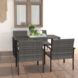 vidaXL Garten-Essgruppe 5-tlg. grau 3065713