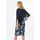 GOLDNER Chiffonkleid Etuikleid Blau/Weiß 50