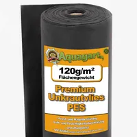 Aquagart 75m2 Gartenvlies Unkrautvlies Mulchvlies Bodengewebe Geotexilvlies 120g 1m