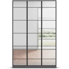 Rauch Spiegelschrank mit Einlegeböden ¦ grau ¦ Maße (cm): B: 136 H: 210