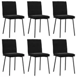 deluke Esszimmerstuhl VERA Samt Schwarz 6er Set