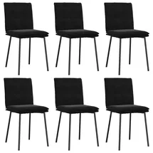 deluke Esszimmerstuhl VERA Samt Schwarz 6er Set
