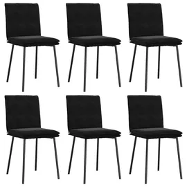 deluke Esszimmerstuhl VERA Samt Schwarz 6er Set