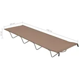 vidaXL Campingbett 180x60x19 cm Oxford-Gewebe und Stahl Taupe