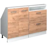 Vicco Rion 120 x 46 x 81,6 cm Weiß/Goldkraft Eiche