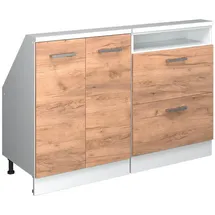 Vicco Rion 120 x 46 x 81,6 cm Weiß/Goldkraft Eiche