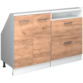 Vicco Rion 120 x 46 x 81,6 cm Weiß/Goldkraft Eiche