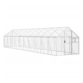 vidaXL Voliere Silbern 179 x 100 x 185 cm