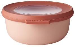 Mepal Frischhaltedose cirqula rund, 350 ml, Auslaufsichere Multischüssel mit Deckel, Farbe: orange, Nordic blush