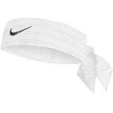 Nike Unisex – Erwachsene M Dri-Fit Head Tie Terry Kopftuch, White/Black,
