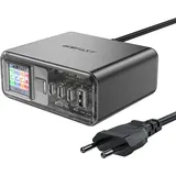 ACEFAST Z4 PD 218W GaN 3x USB-C + USB-A Mehrzweck-Adapter mit 4 Ports – Grau