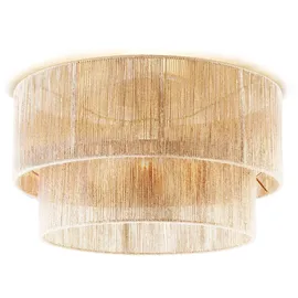 Tectake tectake® Deckenleuchte Lignea Lux aus Jute Boho-Stil 40W - braun