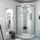 SeniorBad D10-20T1 Komplettdusche mit Schiebetür 100 x 100 cm weiß Sicherheitsglas D10-20T1