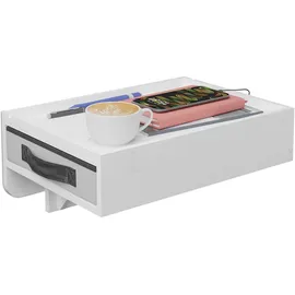 Relaxdays Nachtschrank 37 x 14 x 26,5 cm Weiß