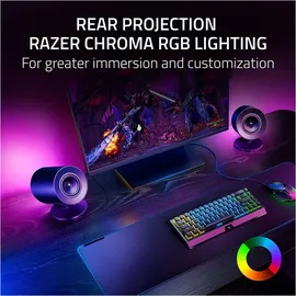 Razer Nommo V2 Full-Range-2.1 Gaming-Lautsprecher mit Subwoofer für PC schwarz