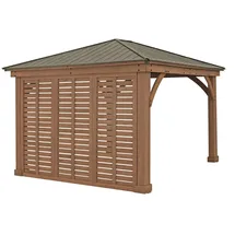 Westmann Seitenwand für Holzpavillon 1 Stück 2,98 x 2,32 m Braun