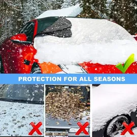 luxuskollektion Frontscheibenabdeckung Auto Winter Magnet 2 St. 193x126 cm