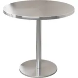 Gastronomiemöbel Bar Cafe Edelstahl Gastronomietisch Kleiner Rundtisch Esstisch Bistrotisch runder Tisch 80x75cm【BXG-HY80】