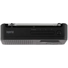 Imperial DABMAN 17 – Tragbares DAB+ & UKW-Radio (portables Digitalradio, Musikwiedergabe via Bluetooth und USB, austauschbarer Akku) – Schwarz
