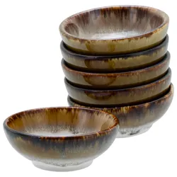Schale CREATABLE "Cascade, Sojaschale, Ø 8 cm, 6-tlg", braun, Ø:8cm, Steinzeug, Schüsseln, Rekativglasur, Healthy Food