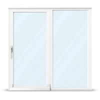Terrassentür Weiß, Parallel-Schiebe-Kipp-Tür IDEAL® 4000, Kunststoff, Weiß, 1800 x 1800 mm, individuell konfigurieren