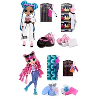 LOL Surprise OMG Fashion Doll 2er-Pack ROLLER CHICK & CHILLAX - Exklusive Puppen mit 40 Überraschungen inkl. Outfits und Accessoires - 2-in-1 Verpackungs-Spielset - Serie 3 - Für Kinder ab 4 Jahren