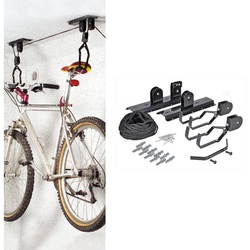 GartenHero Fahrradständer Fahrradaufhängung Fahrrad Lift Deckenhalterung Fahrradlift Halter schwarz