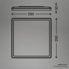 Briloner - LED Deckenlampe Holz Deckenleuchte Wohnzimmer Indirektes Licht Flach Warmweiß