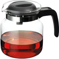 Bohemia Cristal Matura, Einzelne Teekanne, 650 ml, Schwarz, Transparent, Glas, Metall, Kunststoff, 120 mm - Schwarz/Transparent