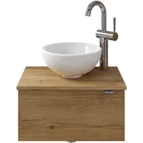 Saphir »Serie 6915 Waschschale mit Unterschrank für Gästebad, Gäste WC«, 51 cm breit, 1 Tür, Waschtischplatte, kleine Bäder, ohne Armatur