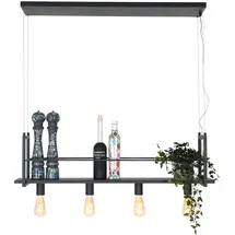 Steinhauer Pendelleuchte Buckley Metall Schwarz